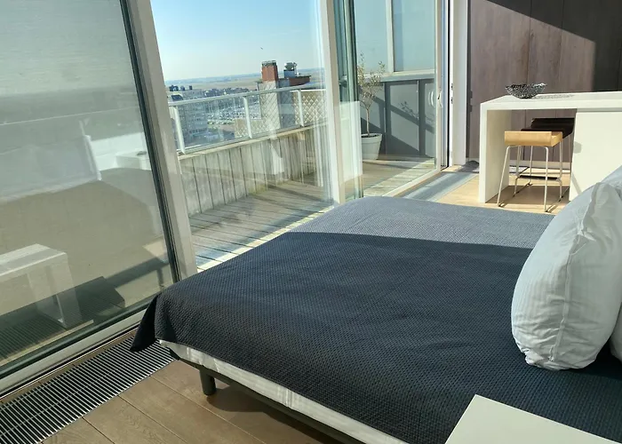 Penthouse Sea-loft Blankenberge, Uniek Zeezicht, Luxeloft Met 40m2 Terras! *